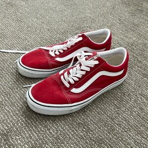 Red Vans shoes, like new